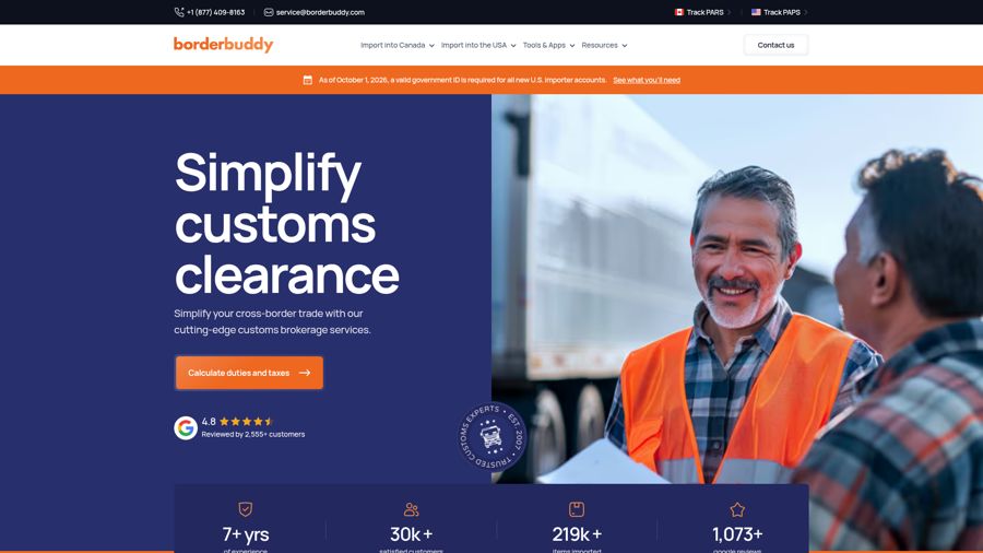 BorderBuddy website