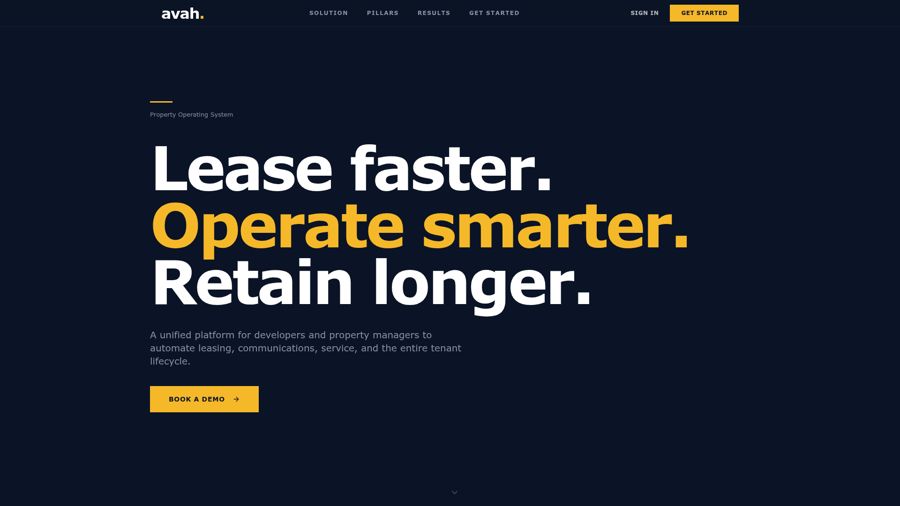 Avah website